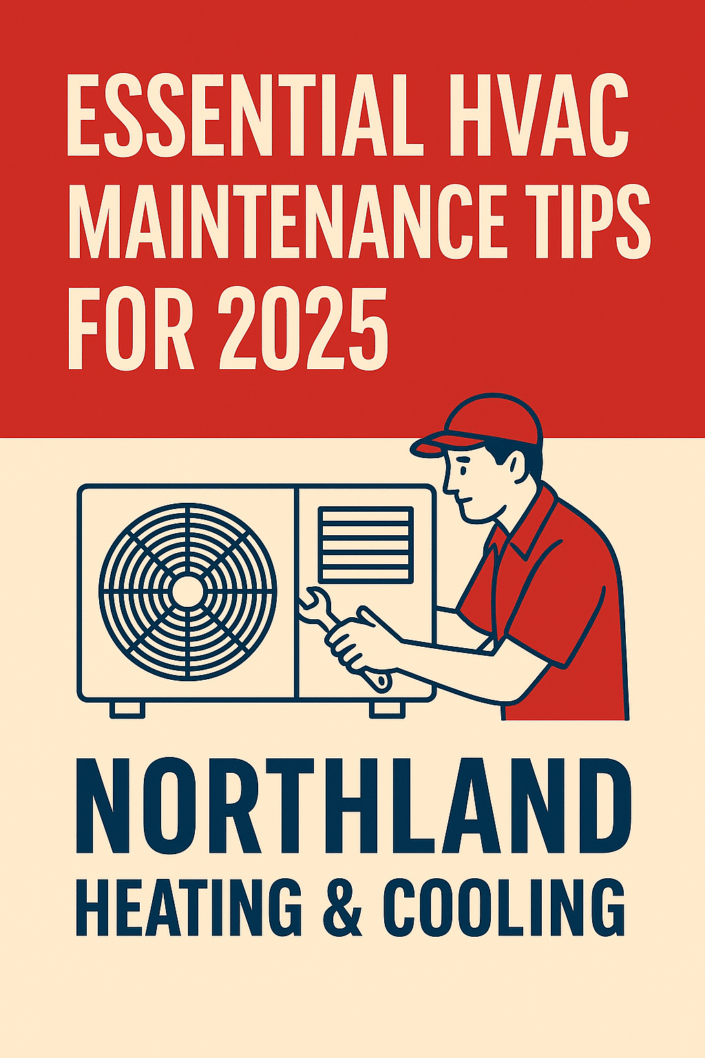 Technician performing routine HVAC maintenance on residential system — 2025 service tips.